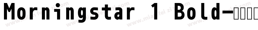 Morningstar 1 Bold字体转换